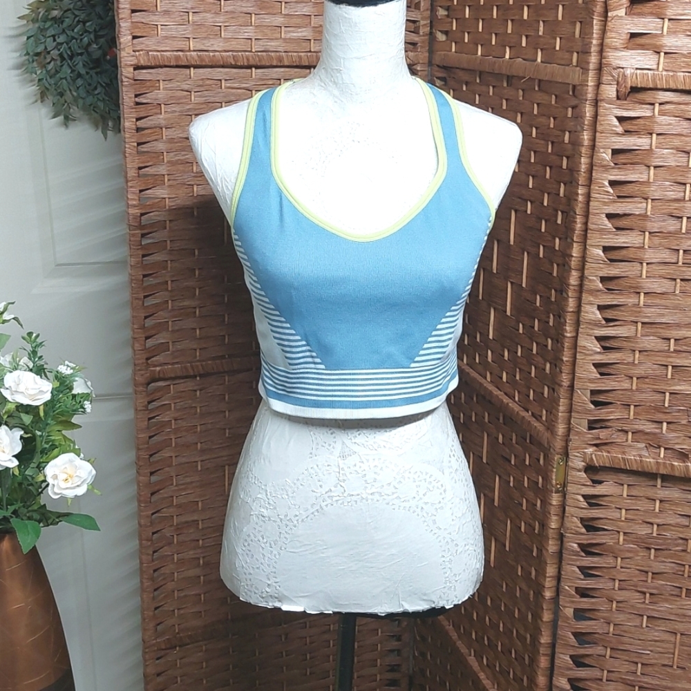 Members Mark XXL sports bra Blue and Green - Picture 2 of 9
